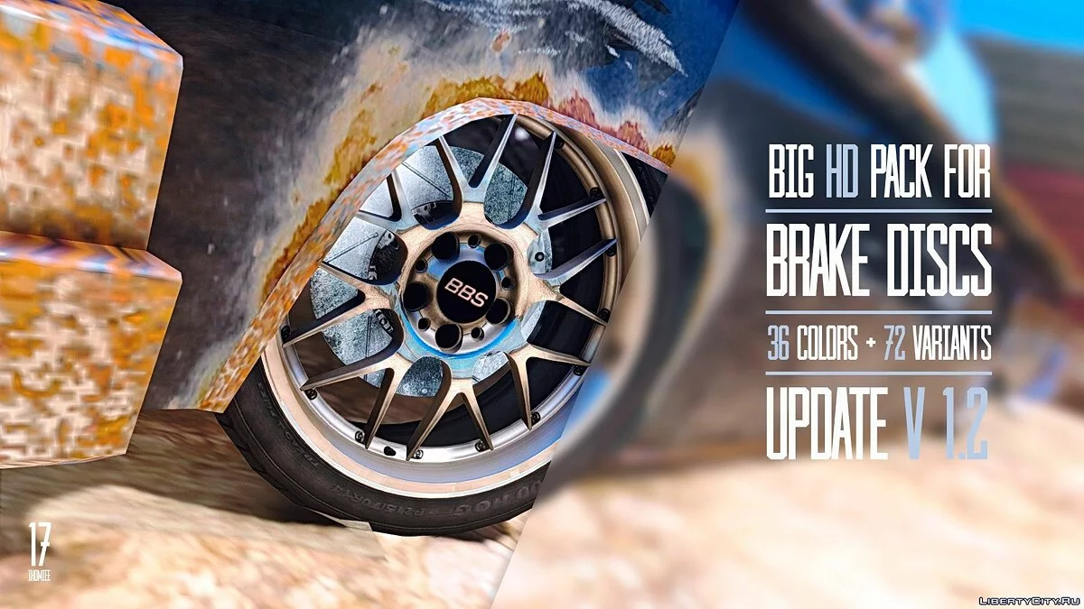 Big HD-Paket für Bremsscheiben (36 Farben + 72 Varianten) v1.2 / GTA 5