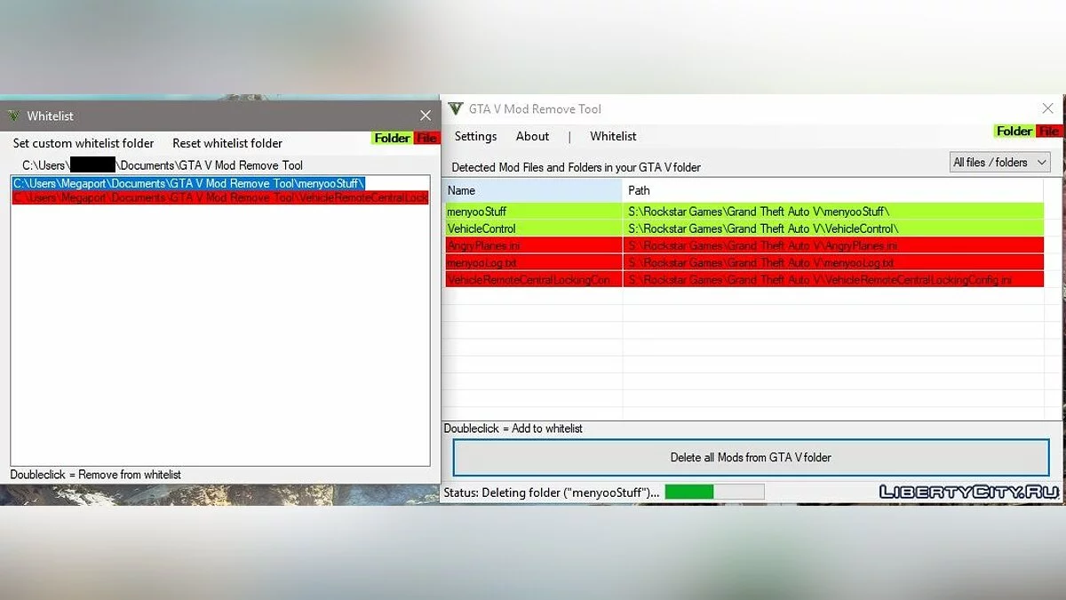 Ferramenta de Remoção de Mod GTA 5 1.1 - Programa para remoção fácil de mods / GTA 5