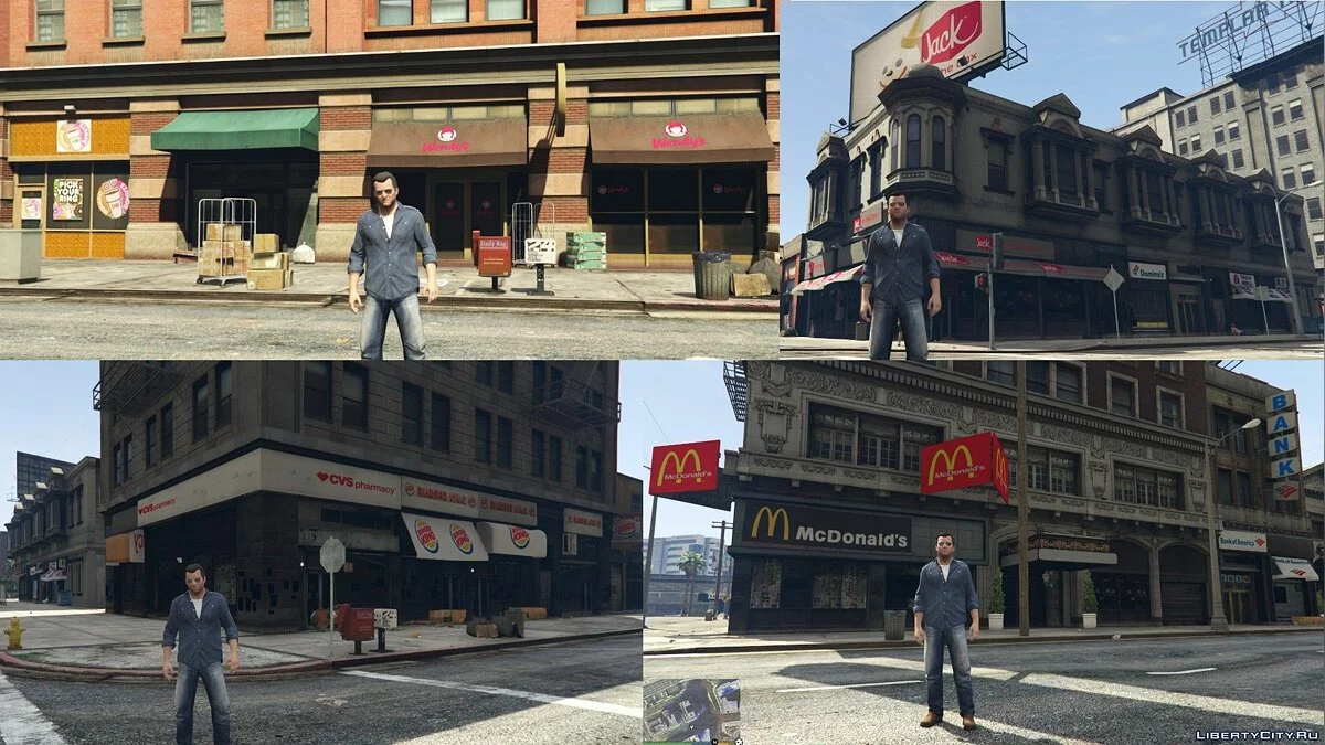 Реальні магазини в центрі міста / GTA 5
