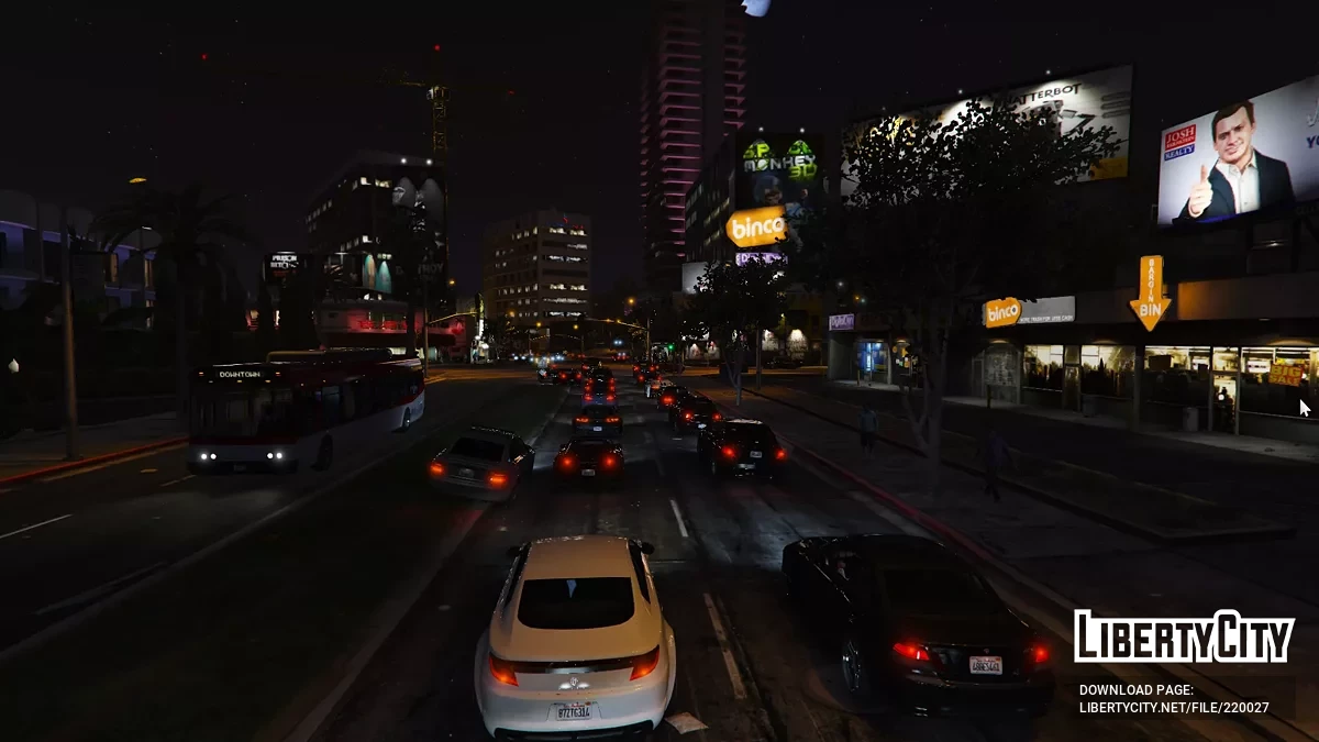 Densité réaliste du trafic et des piétons / GTA 5
