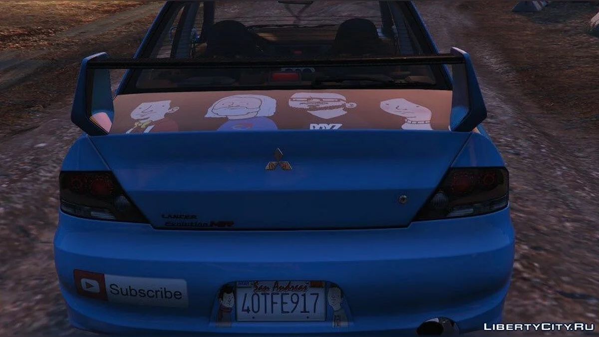 Mitsubishi Lancer - Скін Wankil / GTA 5