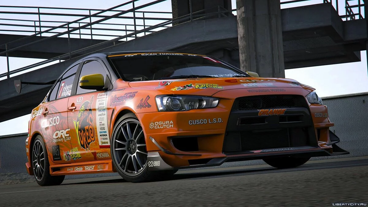 Mitsubishi Lancer Evolution X (CZ4A) (Varis | Team Orange) [Add-On | Vorlage] 1.0 / GTA 5