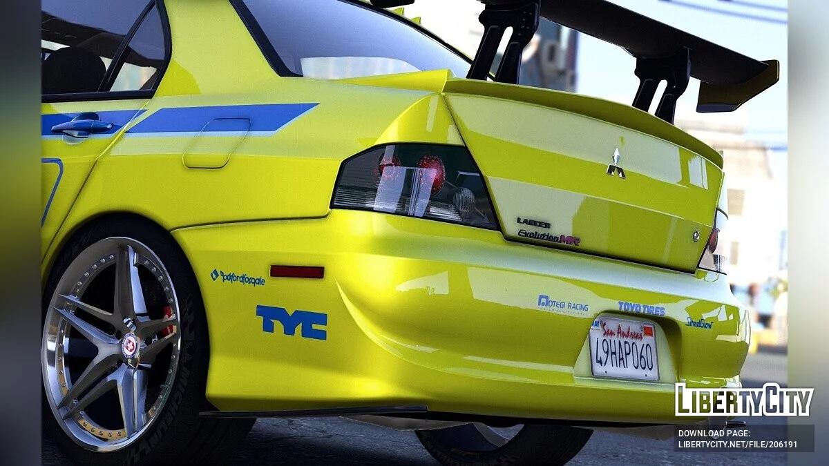 Mitsubishi Lancer Evolution 2Fast 2Furious v5.0 / جي تي أي 5