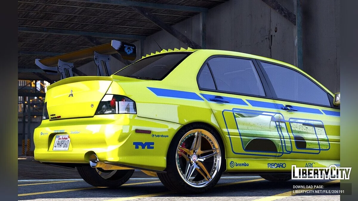 Mitsubishi Lancer Evolution 2Fast 2Furious v5.0 / جي تي أي 5