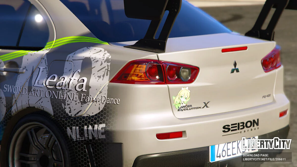 Mitsubishi Lancer EVO X FQ-400 Sword Art Online / GTA 5