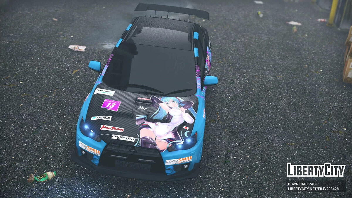 Mitsubishi Evolution X Miku x Luka Itasha / GTA 5