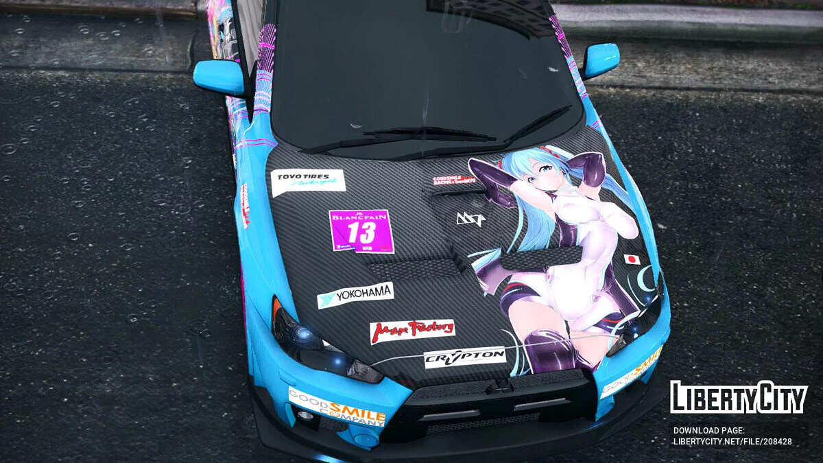 Mitsubishi Evolution X Miku x Luka Itasha / GTA 5
