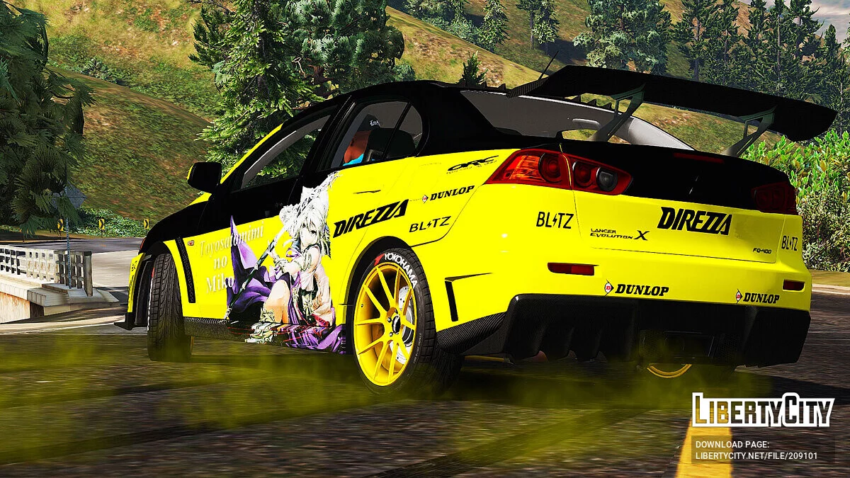 Mitsubishi Lancer Evolution X Itasha Toyosatomimi no Miko / GTA 5