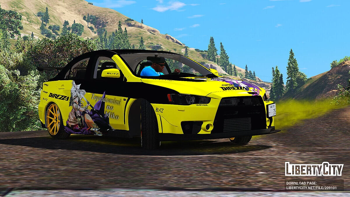 Mitsubishi Lancer Evolution X Itasha Toyosatomimi no Miko / GTA 5