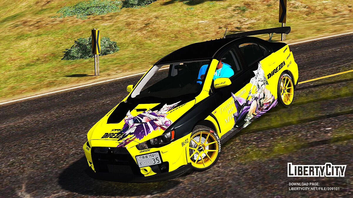 Mitsubishi Lancer Evolution X Itasha Toyosatomimi no Miko / GTA 5