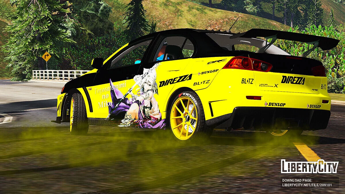Mitsubishi Lancer Evolution X Itasha Toyosatomimi no Miko / GTA 5