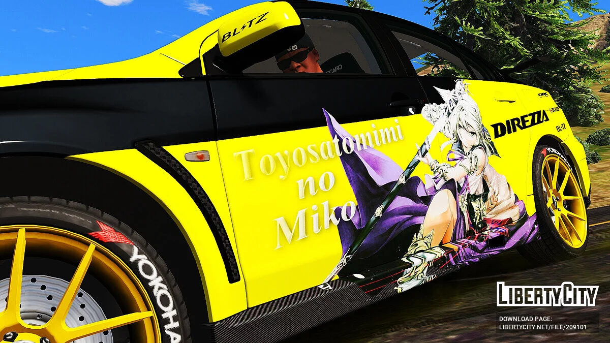 Mitsubishi Lancer Evolution X Itasha Toyosatomimi no Miko / GTA 5