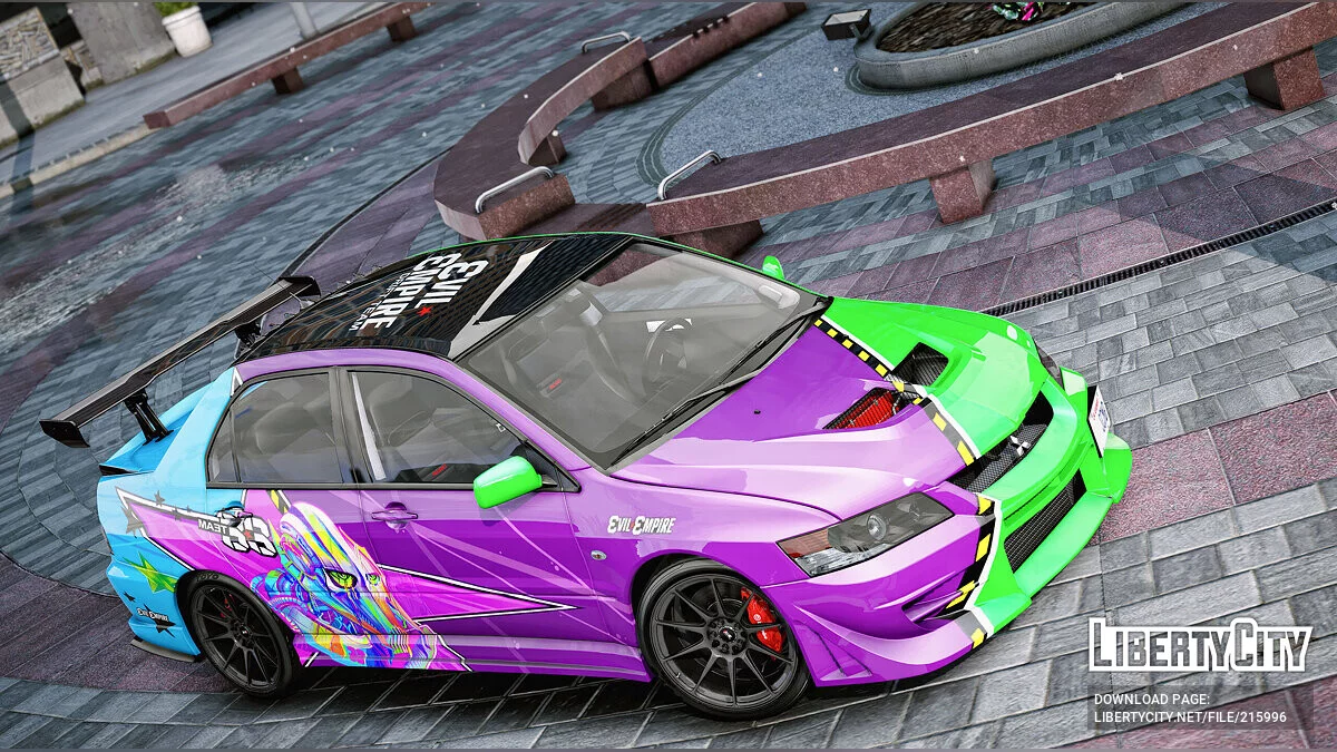 Mitsubishi Lancer Evolution IX MR Evil Empire Vinyl / GTA 5