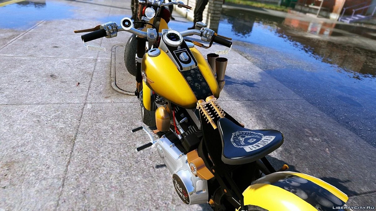 Harley-Davidson Fat Boy Lo Racing Bobber Lost MC Custom [Замена | Анимированный] 1.0 / GTA 5