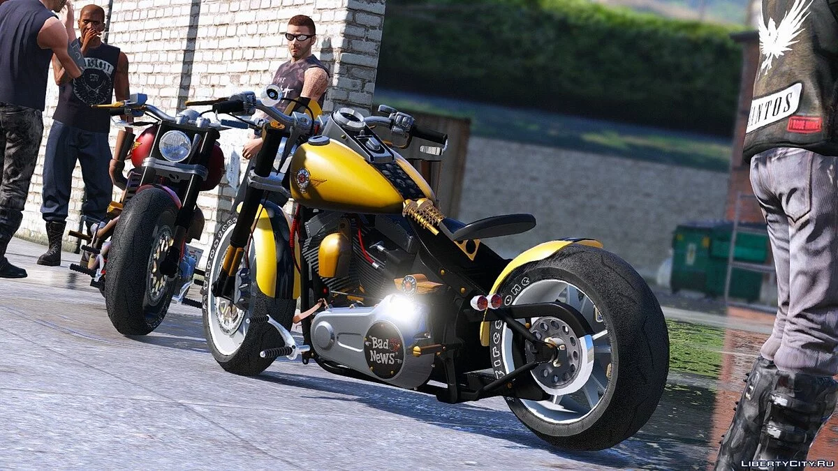 Harley-Davidson Fat Boy Lo Racing Bobber Lost MC Custom [Замена | Анимированный] 1.0 / GTA 5
