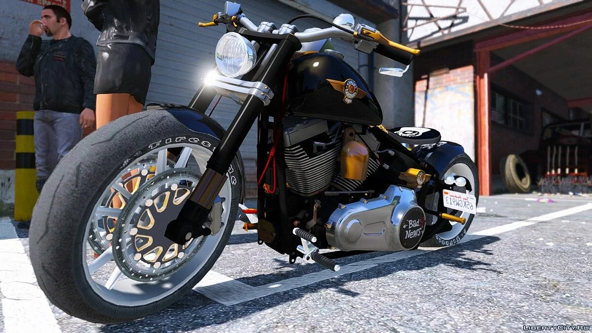 Harley-Davidson Fat Boy Lo Racing Bobber Lost MC Custom [Замена | Анимированный] 1.0 / GTA 5