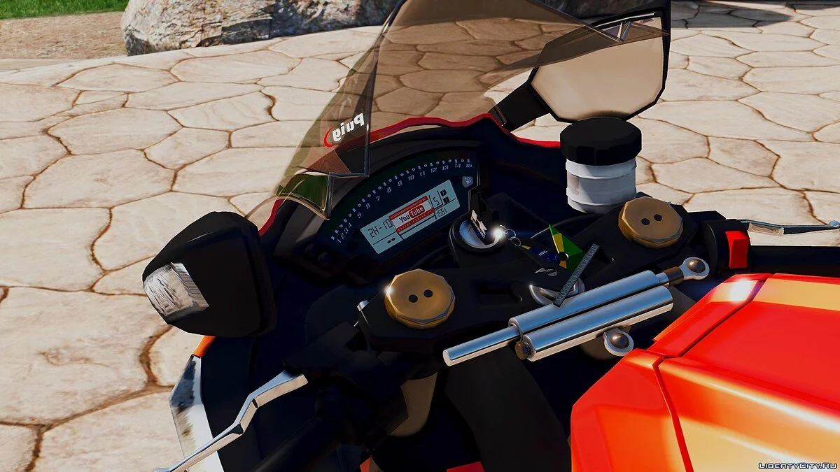 Kawasaki ZX10R Naranja Blanco / GTA 5
