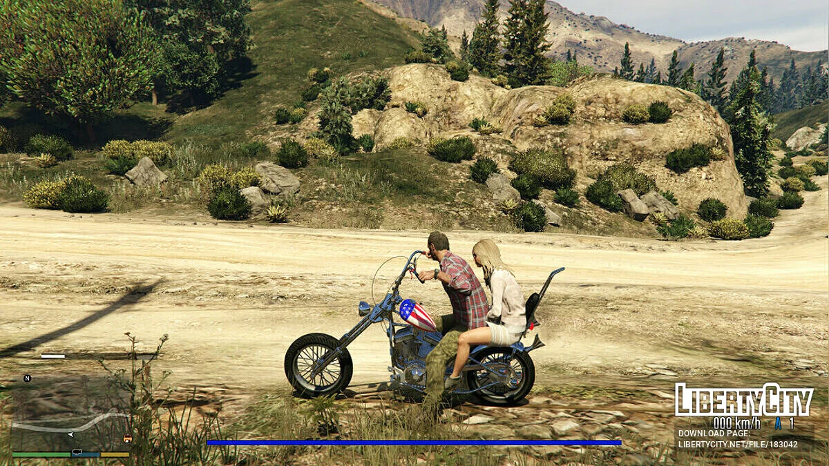 Мотоцикл Easy Rider\'s\' \'Captain America\' [Add-On] 1.0 / GTA 5