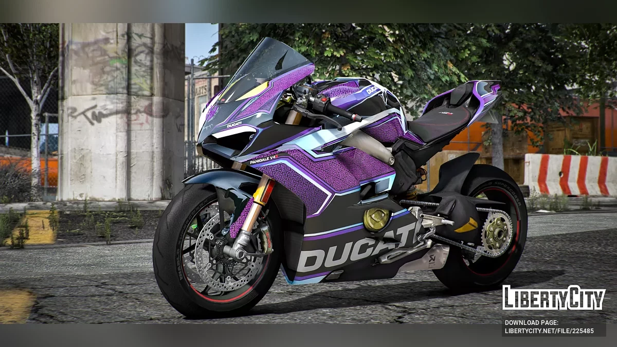 Ducati V4S Siyah Panter Mor Versiyonu / GTA 5