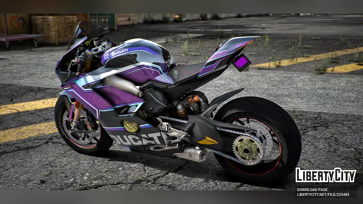 Ducati V4S Siyah Panter Mor Versiyonu / GTA 5