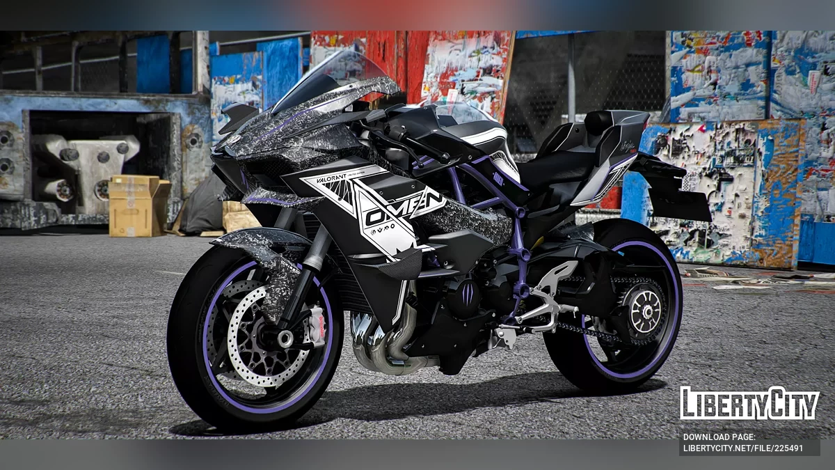 Kawasaki H2R Valorant: Omen Forged Carbon / GTA 5