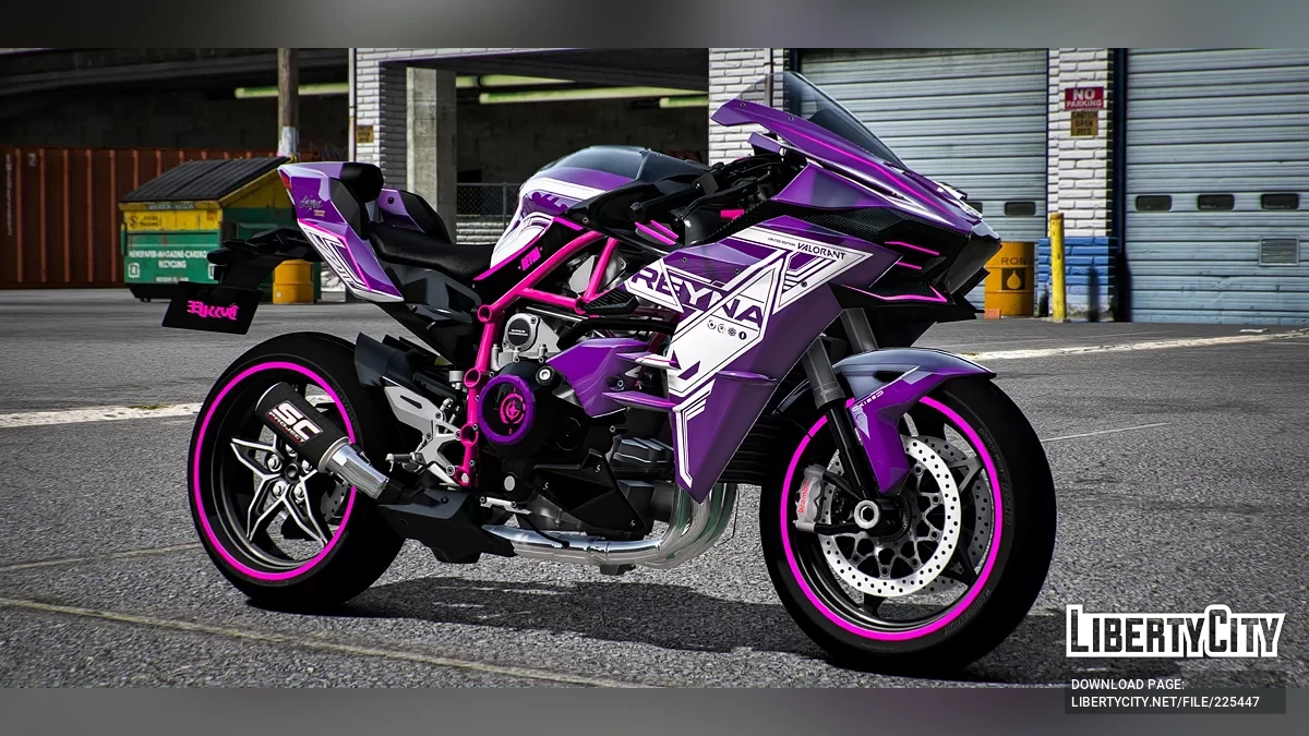 Kawasaki H2R Valorant Рейна / GTA 5