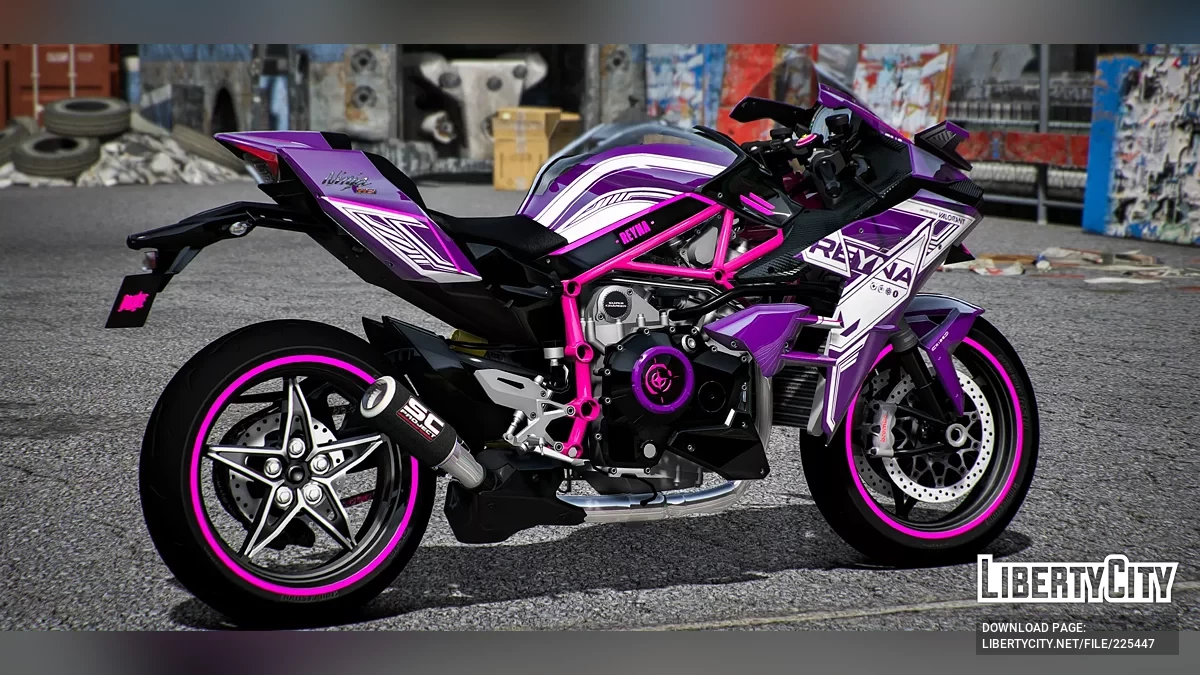 Kawasaki H2R Valorant Рейна / GTA 5