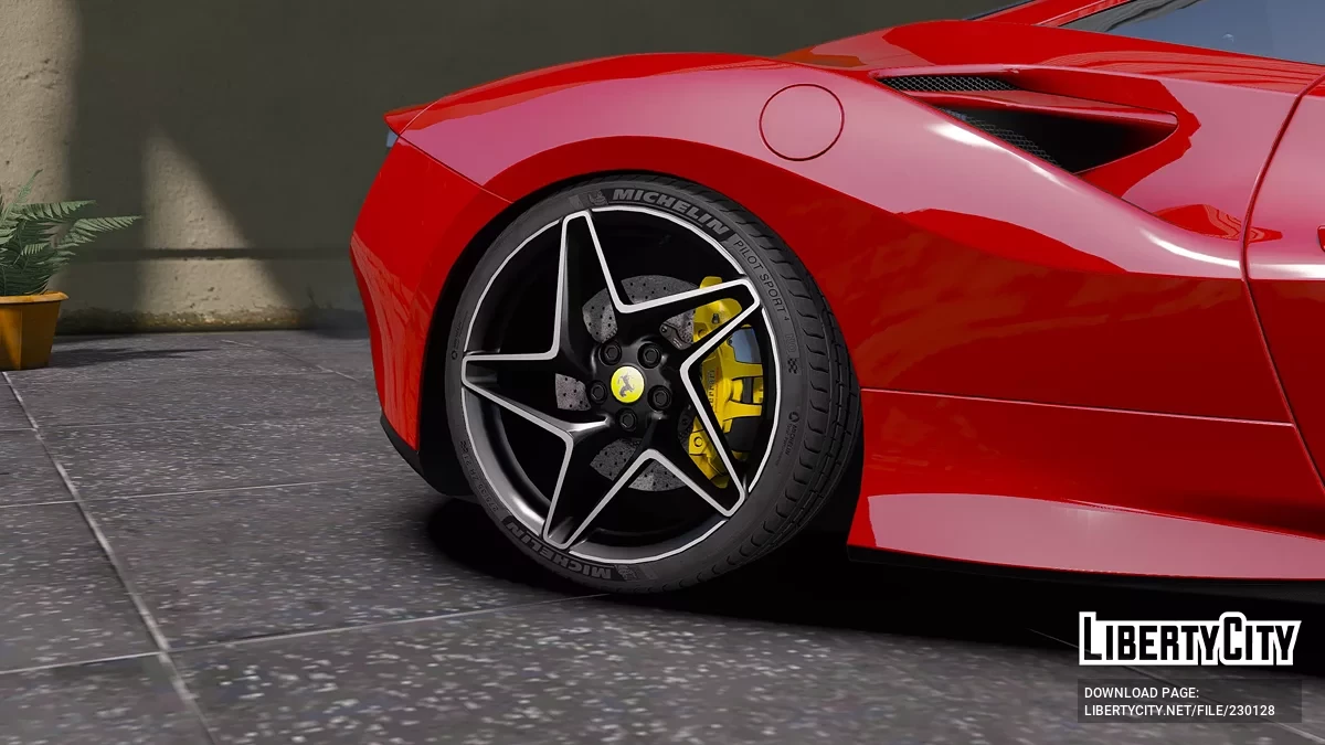 Rodas Ferrari F8 Tributo 2023 Michelin / GTA 5