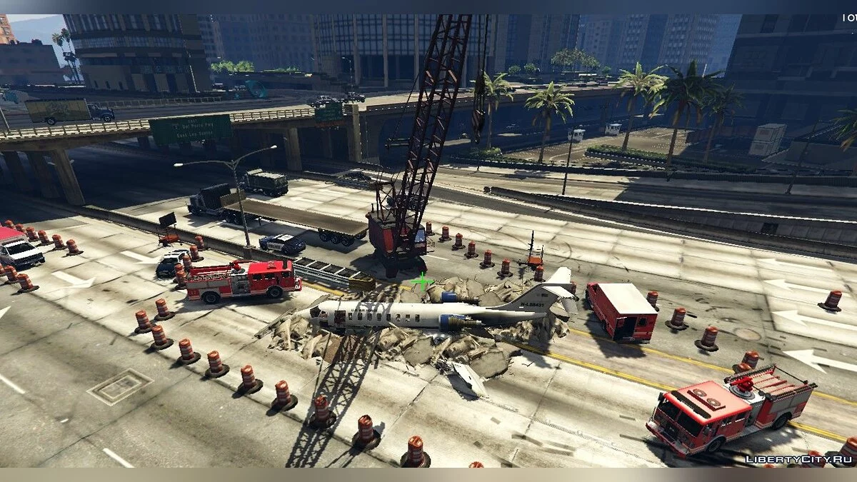 Crash d'avion sur l'autoroute / GTA 5