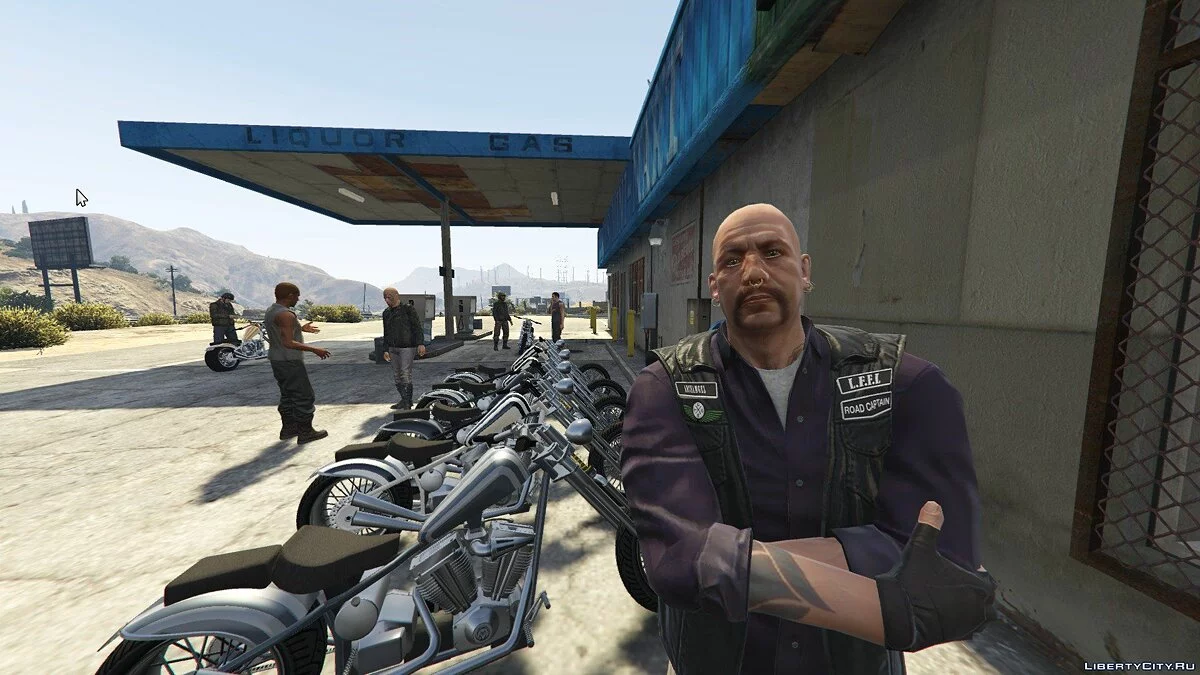 The Lost MC at the Gas Station / GTA 5