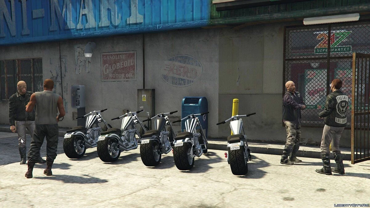 The Lost MC at the Gas Station / GTA 5