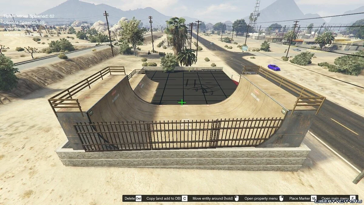 Skatepark dans le quartier d'East Joshua / GTA 5