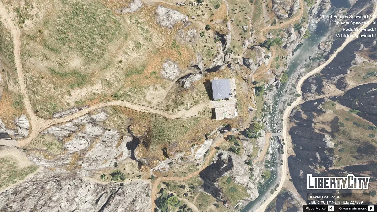 Будинок у горах біля річки [Menyoo] / GTA 5