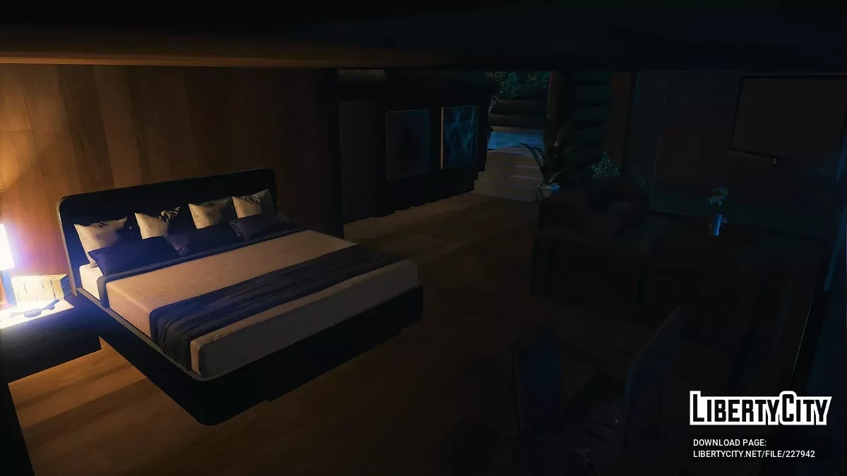 Rumah Ramah Lingkungan di Pegunungan / GTA 5