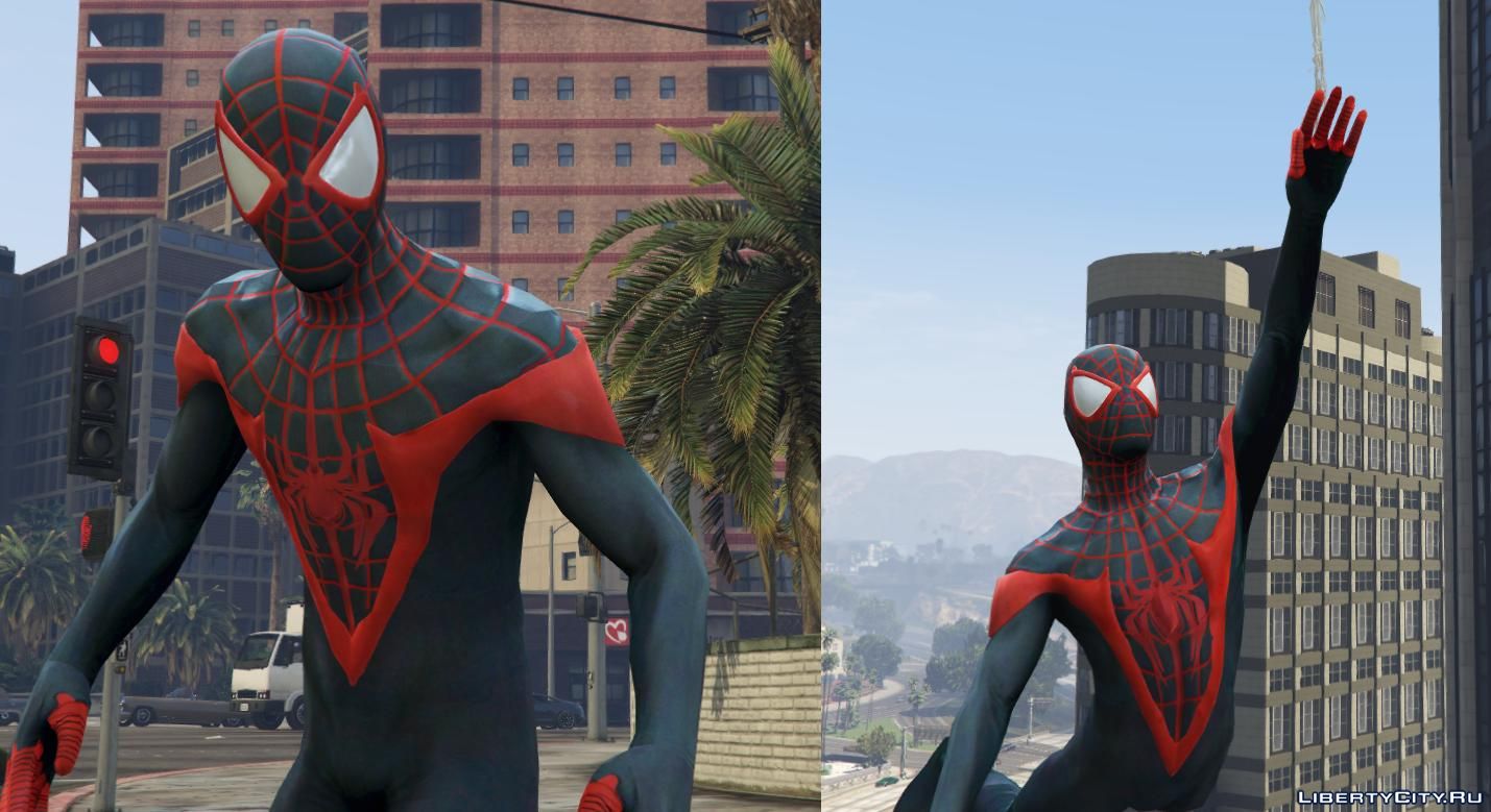 Download Spiderman (Miles Morales) for GTA 5
