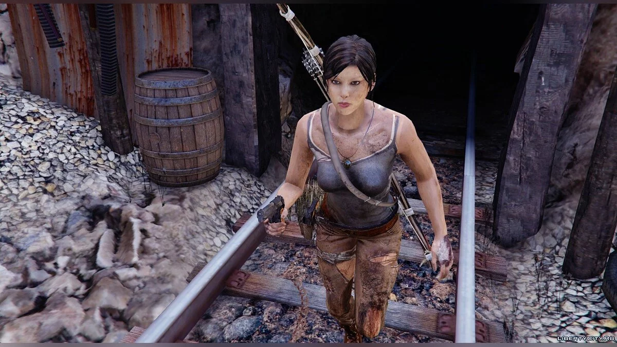 Tomb Raider Lara Croft Ped+ Tête Réelle + Accessoires v1.6 / GTA 5