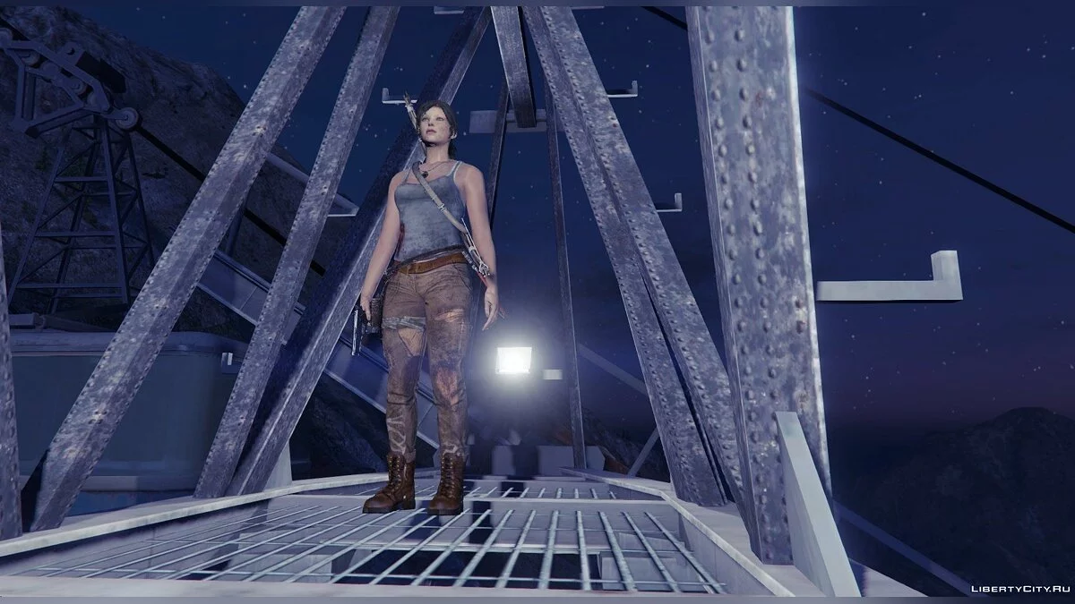 Tomb Raider Lara Croft Ped+ Tête Réelle + Accessoires v1.6 / GTA 5