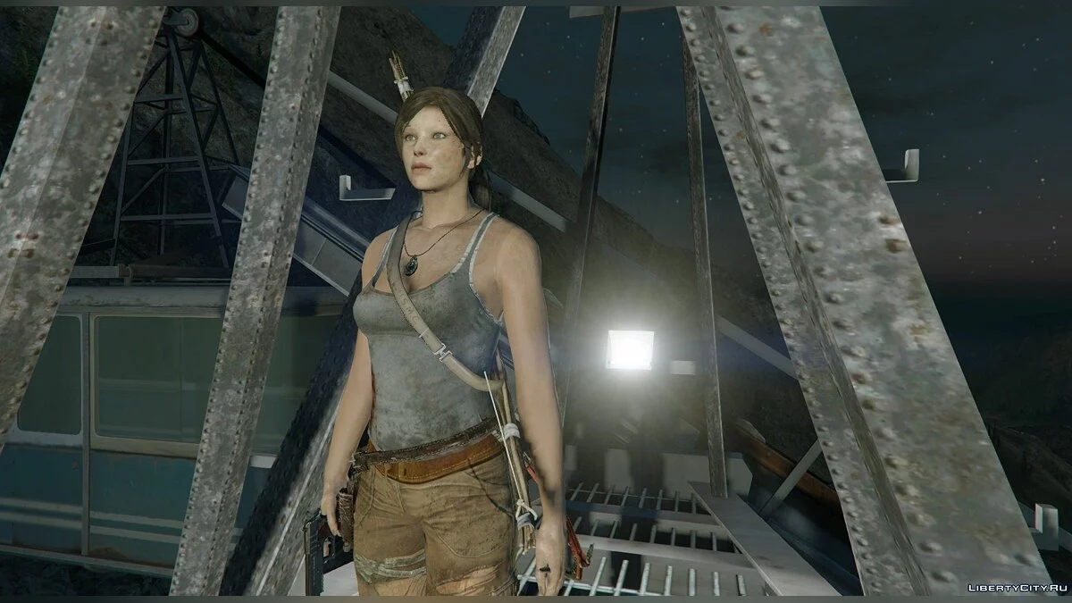 Tomb Raider Lara Croft Ped+ Tête Réelle + Accessoires v1.6 / GTA 5