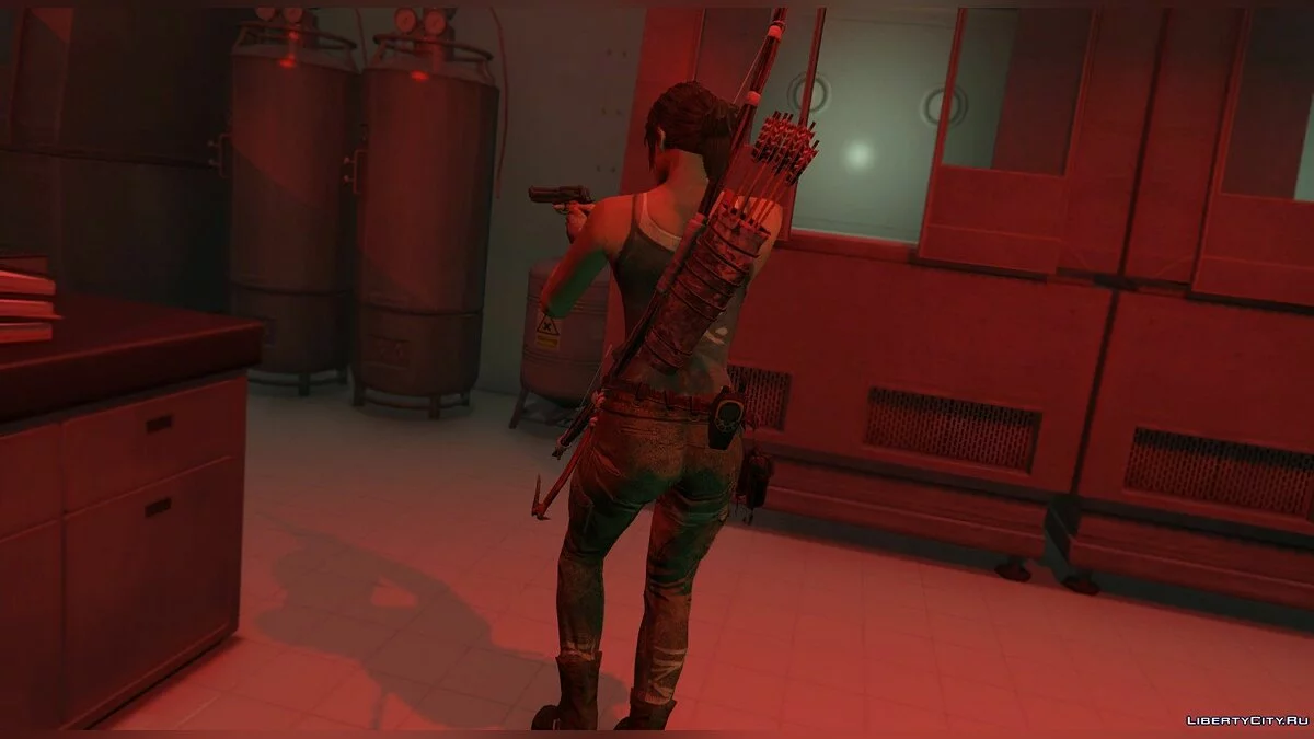 Tomb Raider Lara Croft Ped+ Tête Réelle + Accessoires v1.6 / GTA 5