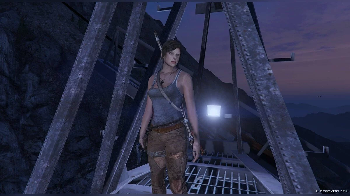 Tomb Raider Lara Croft Ped+ Tête Réelle + Accessoires v1.6 / GTA 5
