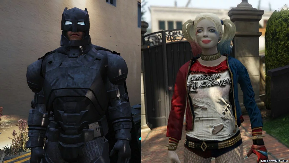 Umtexturiertes gepanzertes Batman & Harley Quinn 1.1 / GTA 5