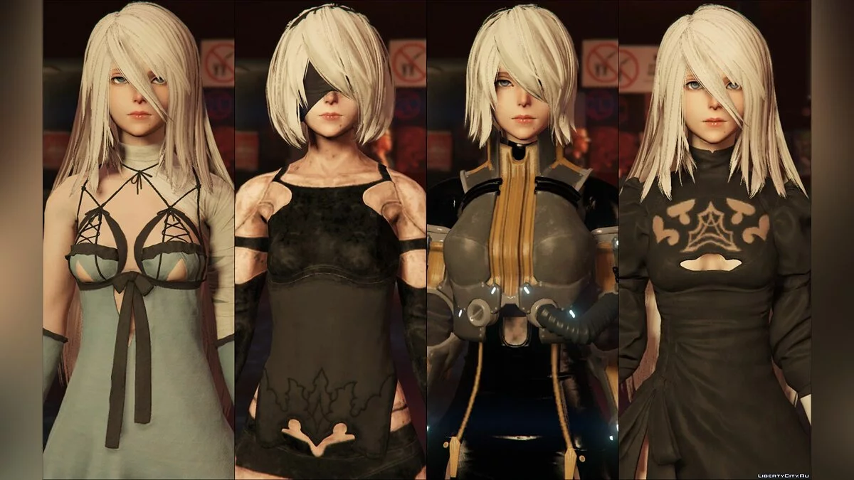 2B & A2 Nier Automata [Ped Adicional | Reemplazo] v2.1 / GTA 5