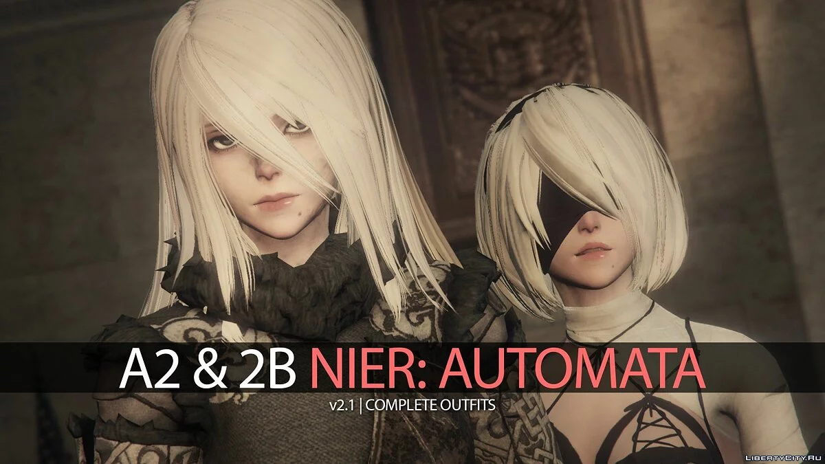 2B & A2 Nier Automata [Ped Adicional | Reemplazo] v2.1 / GTA 5