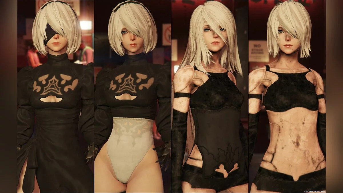 2B & A2 Nier Automata [Ped Adicional | Reemplazo] v2.1 / GTA 5