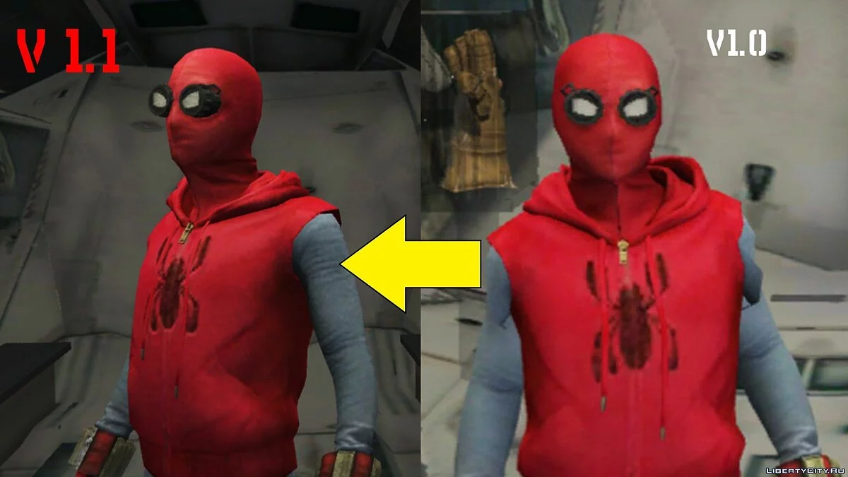 Spider-Man Home-Made Suit (Shaking Issue Fixed) 1.2 / GTA 5