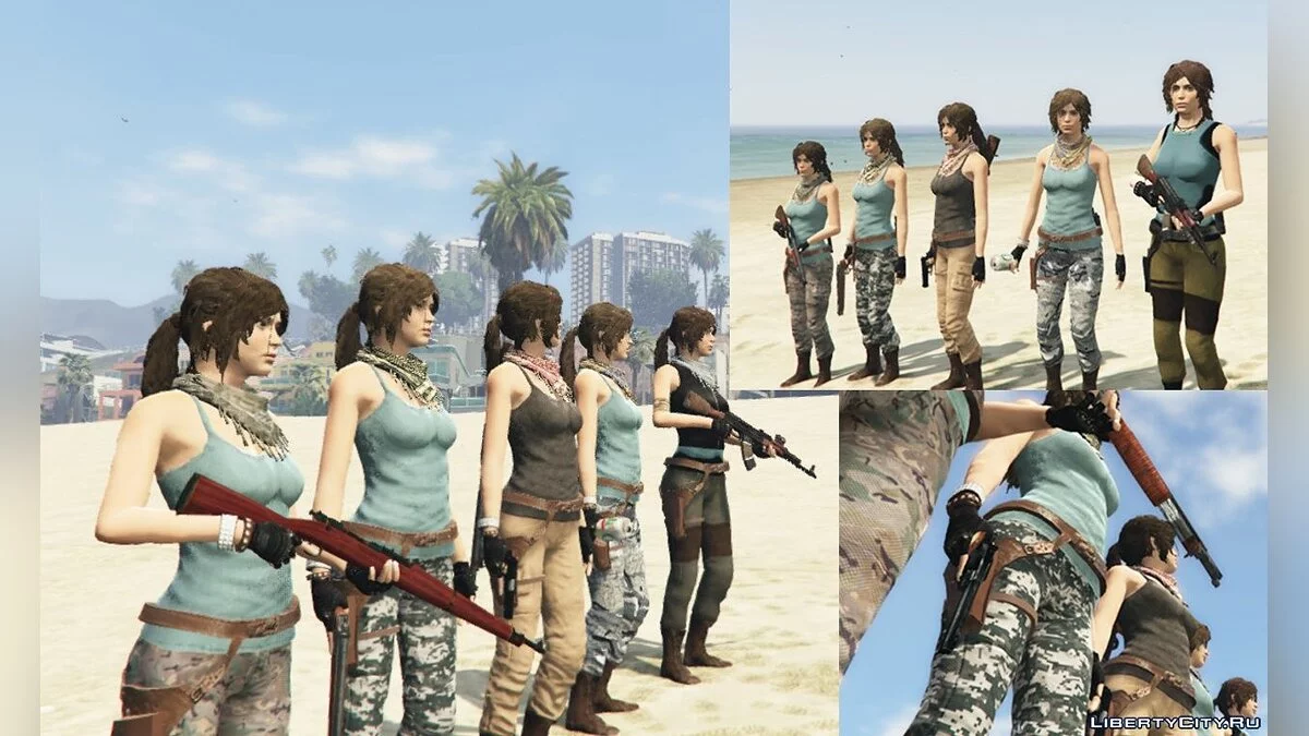 古墓丽影：阴影中的劳拉·克劳馥增强纹理 + 服装 1.8 / GTA 5
