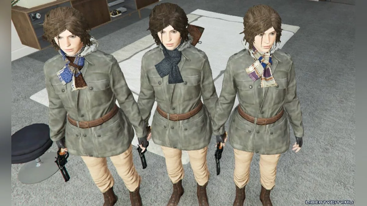 古墓丽影：阴影中的劳拉·克劳馥增强纹理 + 服装 1.8 / GTA 5