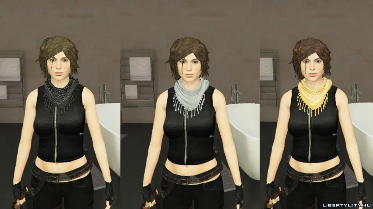 古墓丽影：阴影中的劳拉·克劳馥增强纹理 + 服装 1.8 / GTA 5