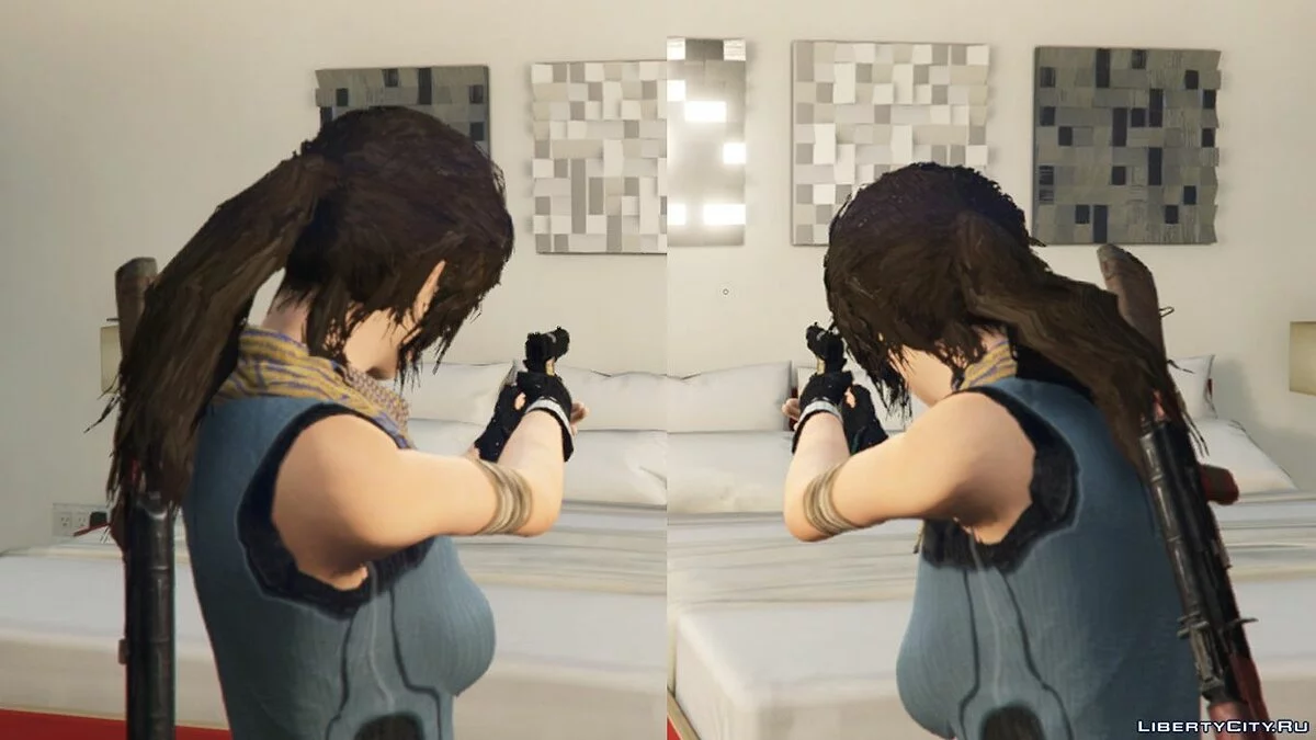 古墓丽影：阴影中的劳拉·克劳馥增强纹理 + 服装 1.8 / GTA 5