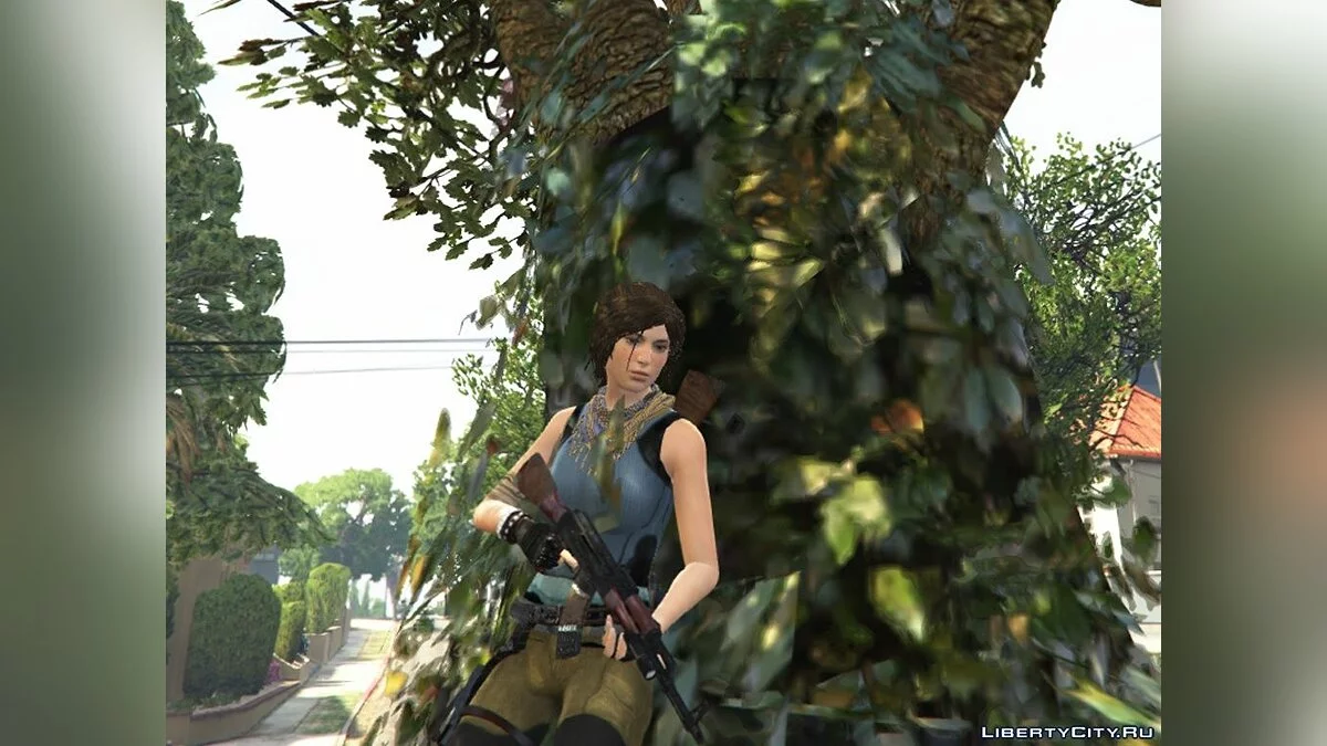 古墓丽影：阴影中的劳拉·克劳馥增强纹理 + 服装 1.8 / GTA 5